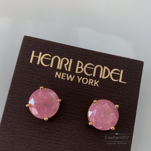 Henri Bendel crystal pink earrings